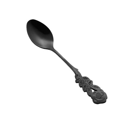 

Gobestart Stainless Steel Flower Spoon Coffee Tea Spork Flatware Dessert
