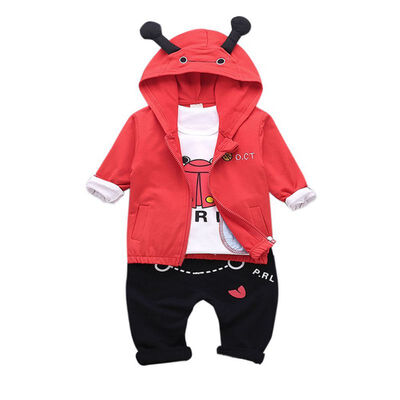 

3 Sets Of Baby Clothes Set Autumn Cute Cartoon Baby Long Sleeve Trousers Jacket Three-Piece Kid Baby Clothes Set