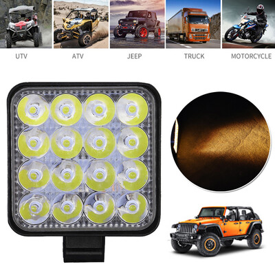 

48W Floodlight 16-LED Off-Road Car Boat Truck Driving Work Flood Fog Lights Lamp