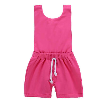 

Baby Bodysuits Cotton Summer Girls Backless Shoulder Strap JumpsuitHigh Quality Baby Bodysuits