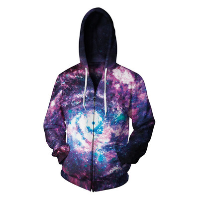 

Aowofs New Mens 3D Printed Zipper Hoodies Womens Hooded Sweater Suede Inside BLL028