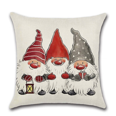 

2020 New 45x45cm Cotton Linen Merry Christmas Cover Cushion Christmas Decor for Home Happy New Year Decor Navidad Xmas Gift