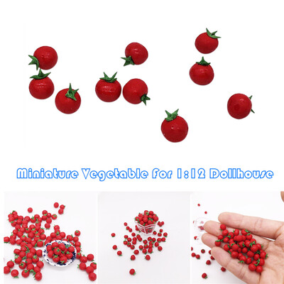 

YIWULA10Pcs 112 Dollhouse Miniature Vegetable Tomato Kitchen Dining Model Play Toy