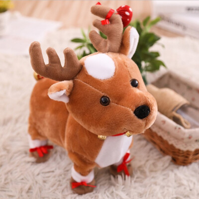 

YIWULAReindeers Plush Toy Electric Walking Cute Plush Reindeers Toys with Singing