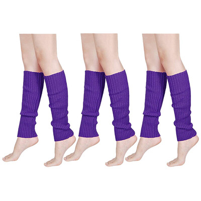 

Tailored Women & Men Fluorescence Color Stripe Boot Cuffs Warmer Knit Leg Party Stockings