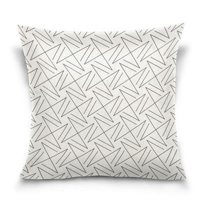 

ALAZA Throw Pillow Cover 16 X 16 inch Cushion Cover with Lines Pattern Printed Pillowcase