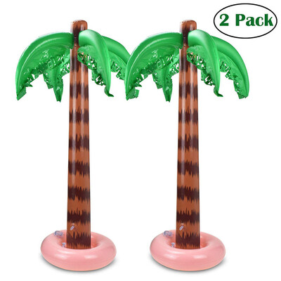 

YIWULA2 Pack Inflatable Palm Trees 90cm Coconut Trees Beach Backdrop for Party