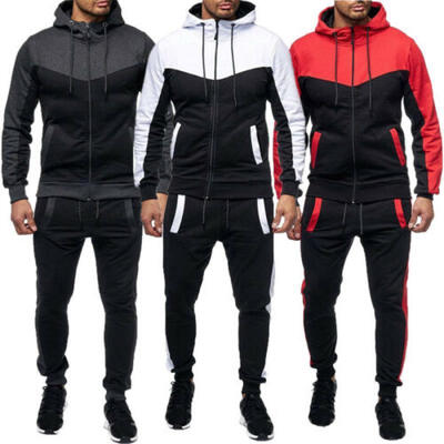 

Men Tracksuit Set Hoodies Sweatshirt Slim Fit Pants Jogger Sportswear Suit