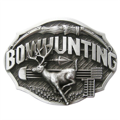 

New Vintage Western Wildlife Bowhunting Deer Belt Buckle Gurtelschnalle Boucle de ceinture