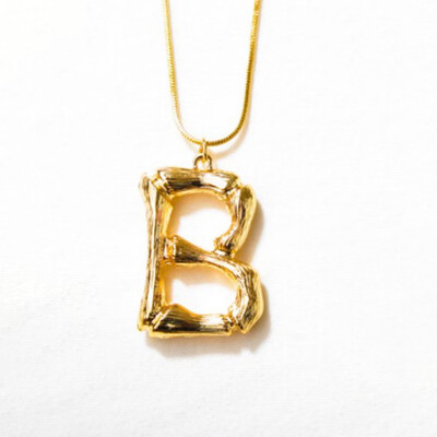 

Gold Letter A-Z Pendant Chain Necklace Fashion