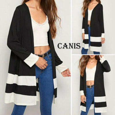 

Womens V Neck Sweater Long Sleeve Tunic Blouse Long Midi Knitted Jumper Tops