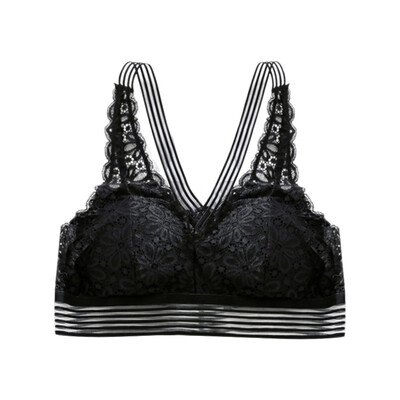 

Women Versatile Sleeveless Lace Cotton Off Shoulder Slim Solid Color Sexy Strap Top Tube Lace With Chest Pad