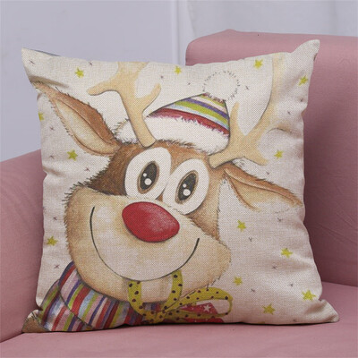 

Tailored New Christmas Cotton Linen Pillow Case Sofa Cushion Cover Home Decor