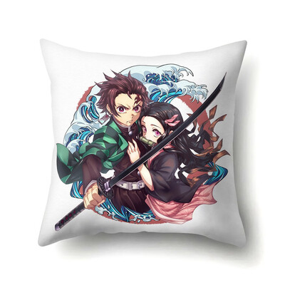 

Japanese Anime Demon Slayer Decorative Pillow Case Cushion Cover with Double-Sided Pattern