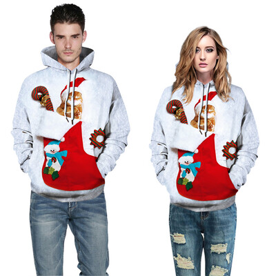 

Toponeto Women Me Christmas Fun Ugly 3D Print Long Sleeve Hoodie Coat Sport Casual Jacket
