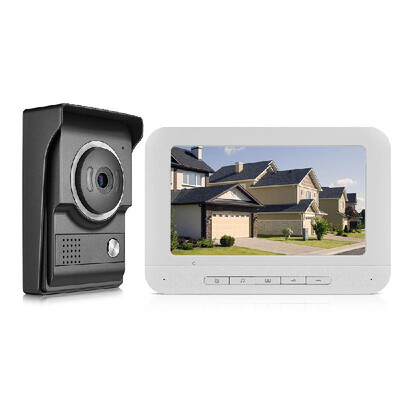 

7inch Video Door Phone Doorbell Intercom Kit TFT-LCD Color Screen 1 Indoor Monitor 1 Outdoor Camera Support Night Vision Waterproo