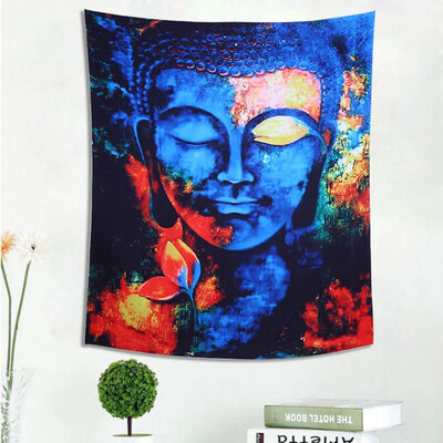 

Southeast Asian Buddha Tapestry Galaxy Hanging Wall Tapestry Hippie Retro Home Decor Yoga Beach Towel