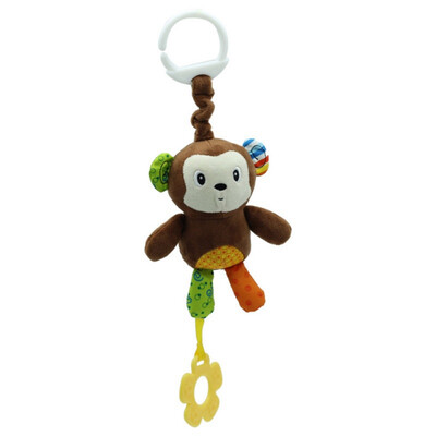 

New Baby Kids Rattle Toys Cartoon Animal Plush Hand Bell Hanging Rattles Baby Stroller Crib Infant Baby Toys Gifts With Teether