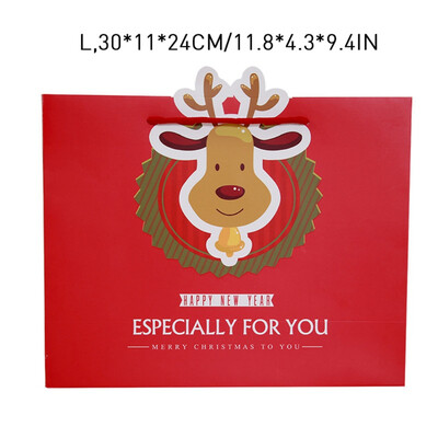 

Portable Creativity Christmas Gift Bag High Quality Paper Cartoon Santa Claus Printed Cute Portable Children Gift Bag