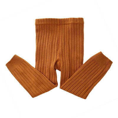 

Baby Girls Boys Autumn Warm Solid Striped Ankle-Length Pants New Kids Children Elastic Casual Soft Cotton Clothing Pencil Pants