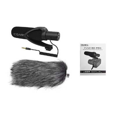 

CoMica CVM-V30 PRO Super-Cardioid Directional Condenser Video Microphone Interview Mic with Wind Muff 35mm Interface Professional