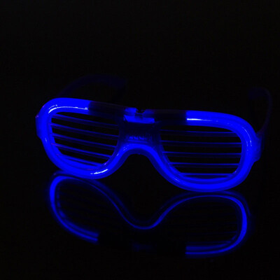 

Hot LED Glasses Frame Luminescence Battery Operated Button Switch Cool Night Festival Party Lighting Supplies Without Lens