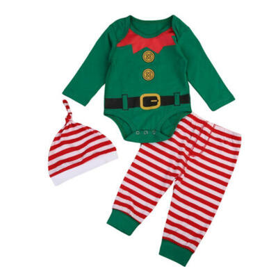 

US Christmas Newborn Baby Girl Boy Santa Romper Jumpsuit Bodysuit Outfit Clothes