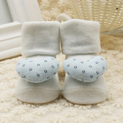 

WEIXINBUY High Quality Newborn Infant Baby Girls Soft Socks Cute White Star Love Pattern Kids Princess Socks 0-1Y