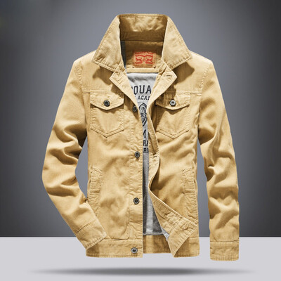

Toponeto Mens Outdoor Casual Solid Jacket Lapel Large Size Multi-Pocket Top