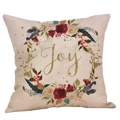 

〖Follure〗Merry Christmas Pillow Cases Cotton Linen Sofa Cushion Cover Home Decor