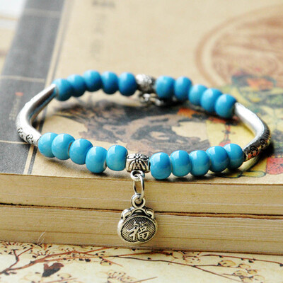

Stretch Tibetan Bangle Nepal Boho Bracelet Jewellery Cangshi Gypsy
