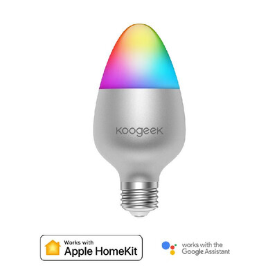 

Koogeek E26 8W Color Changing Dimmable Wi-Fi Smart LED Light Bulb Compatible with Alexa Apple HomeKit&the Google Assistant