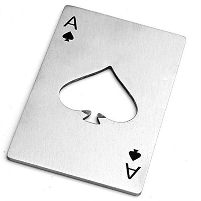 

Silver Poker Card Spades Beer Bottle Opener Personalized Credit Card Size Casino Can Bottle Opener Stainless Steel Bottle Opener