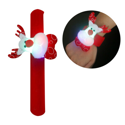 

Siaonvr Christmas Bear Pat Clap Bracelet Kids Band Christmas Soft Circle Wrist Gift Toy