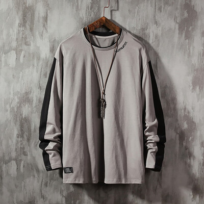 

Toponeto Mens Autumn New Trend Fashion Letter Print Loose Comfortable Long Sleeve Tops