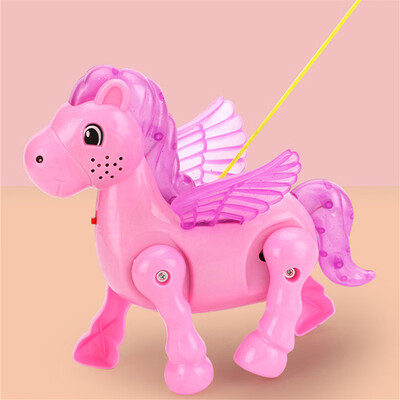 

Siaonvr Electric Leash-Horse Walking Singing Light Interactive Christmas Toy Kids Gifts