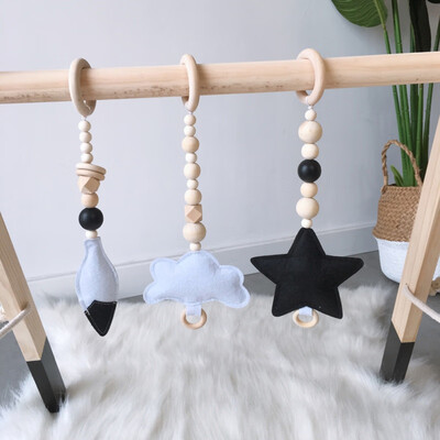 

Nordic Felt Hanging Handmade Cloud Cactus Kids Room Wall Home Decor Ornament Nursery Room Wood Beads Hanging Accessories