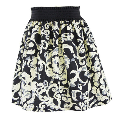 

Summer Chiffon Women Skirt Flower Printed Casual Skirts High Waist Beach Short Skirt Plus Size Women Clothing Korean Style