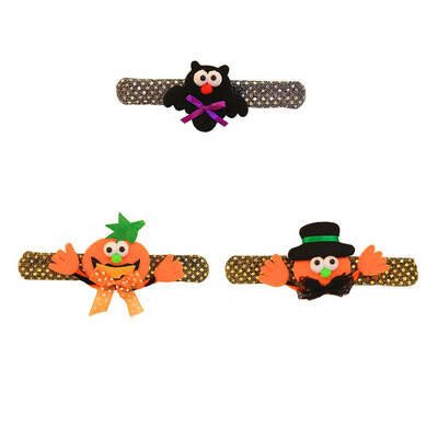 

Unique Hat Pumpkin Bats Patterns Children Glowing Wristband for Dancing Party Dressing Prop