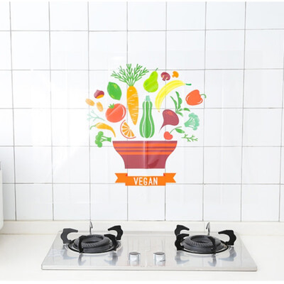

2018 Oil-proof&waterproof wall stickers cartoon Self-adhesive paper Stove top high temperature&oil proof for Kitchen tiles