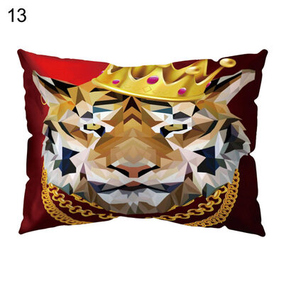 

Multicoloured Sofa Animal Letter Printed Pillow Case Cushion Cover Home Decor
