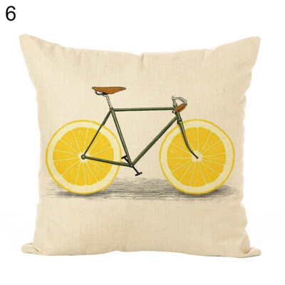 

Fruit BikeBus Printed Cushion Cover Pillow Case Home Cafe Sofa Bed Car Decor
