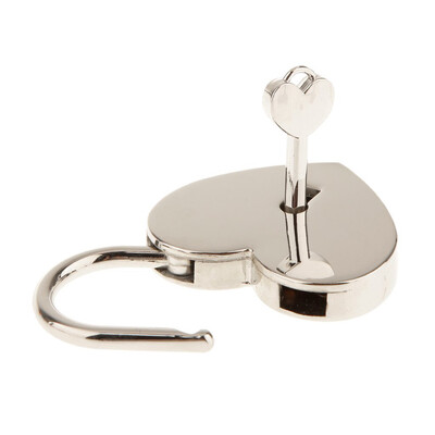 

Poartable Heart-shaped Lock Key Set Blessing Hardware Padlock Kit Traveling Multi Functional Lock