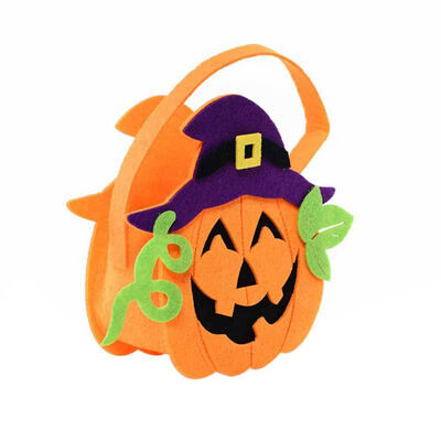 

Halloween Childrens Hand-held Gift Candy Bag Pumpkin Ghost Pattern Non Woven Fabric Candy Bag Halloween Decor for Home Kid