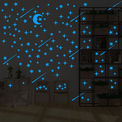 

Luminous Decal Wall Stickers Glow in The Dark Star Moon Self Adhesive Wall Decor Art for Bedroom Living Room Nursery