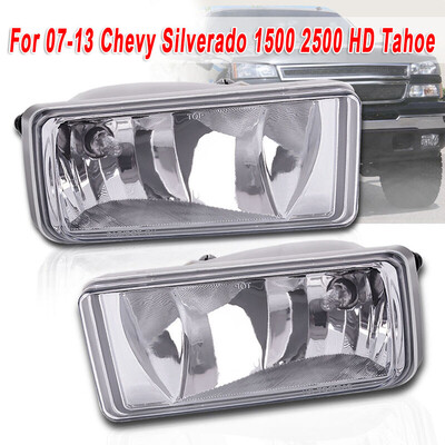 

1 Pair Transparent Bumper Fog Light For Chevrolet Silverado 1500 2500 HD Tahoe
