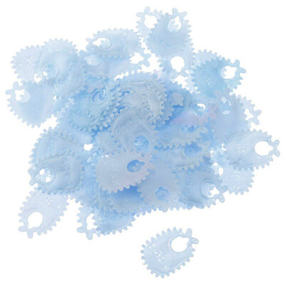 

100pcspack Baby Shower Confetti Table Party Sprinkles Birthday Footprint Pacifier Baby Bib Style Boy Girl Baby Shower Decor