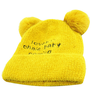 

New Children Toddler Kids Baby Warm Winter Wool Knit Beanie Hat Cap Winter Warm Hat