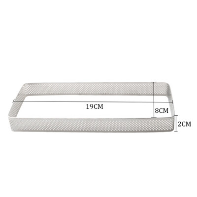 

Square Cake Mold Stainless Steel Mousse Cake Pizza Dessert Egg Tart Ring Breathable Pastry Baking Ring With Holes