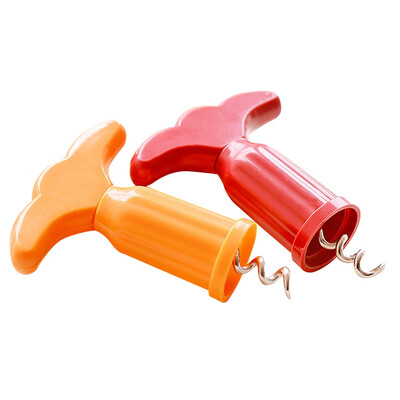 

Plastic Portable Solid Color Red Wine Grape Wine Bottle Opener Corkscrew Color Random